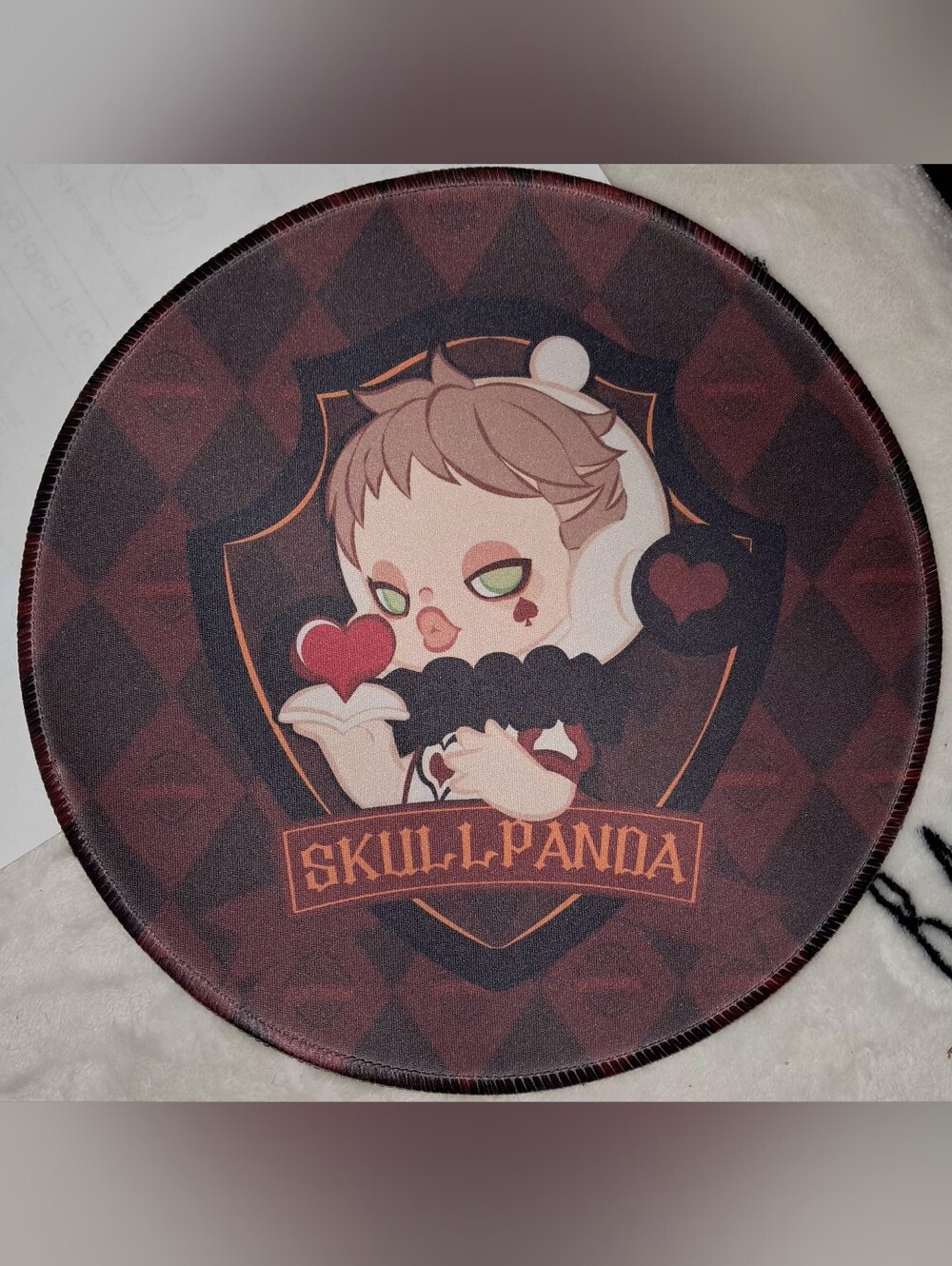 New! Skullpanda 12" Round Computer Desk Mouse Pad